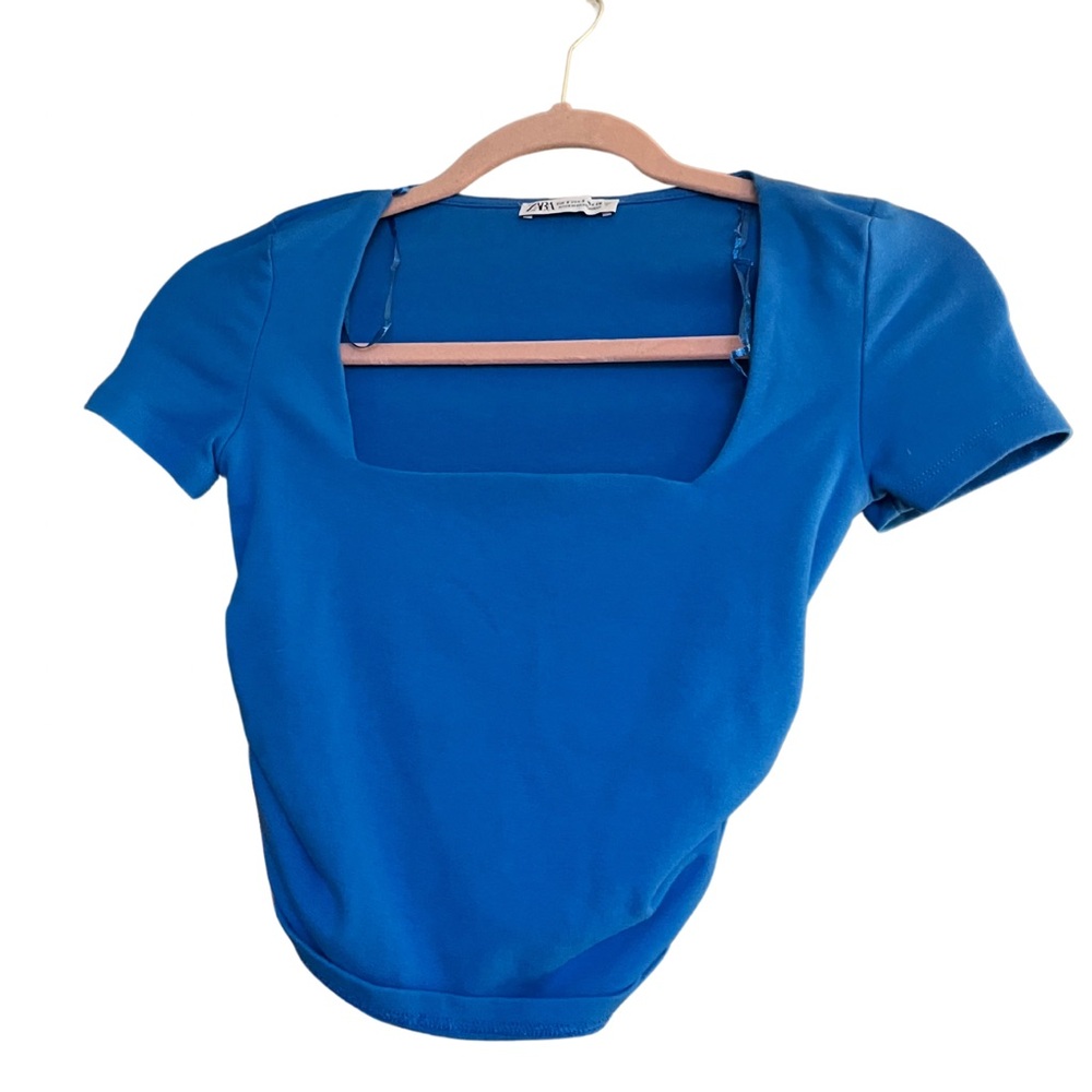 royal blue Zara top size S